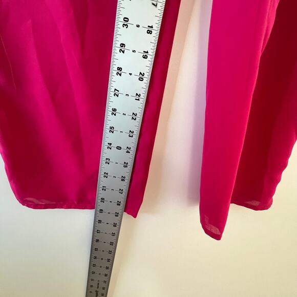 Womens Fuschia 3 Piece Outfit Set Flowy Wide Leg Pant Tank Cardigan Womens XL - Picture 12 of 13